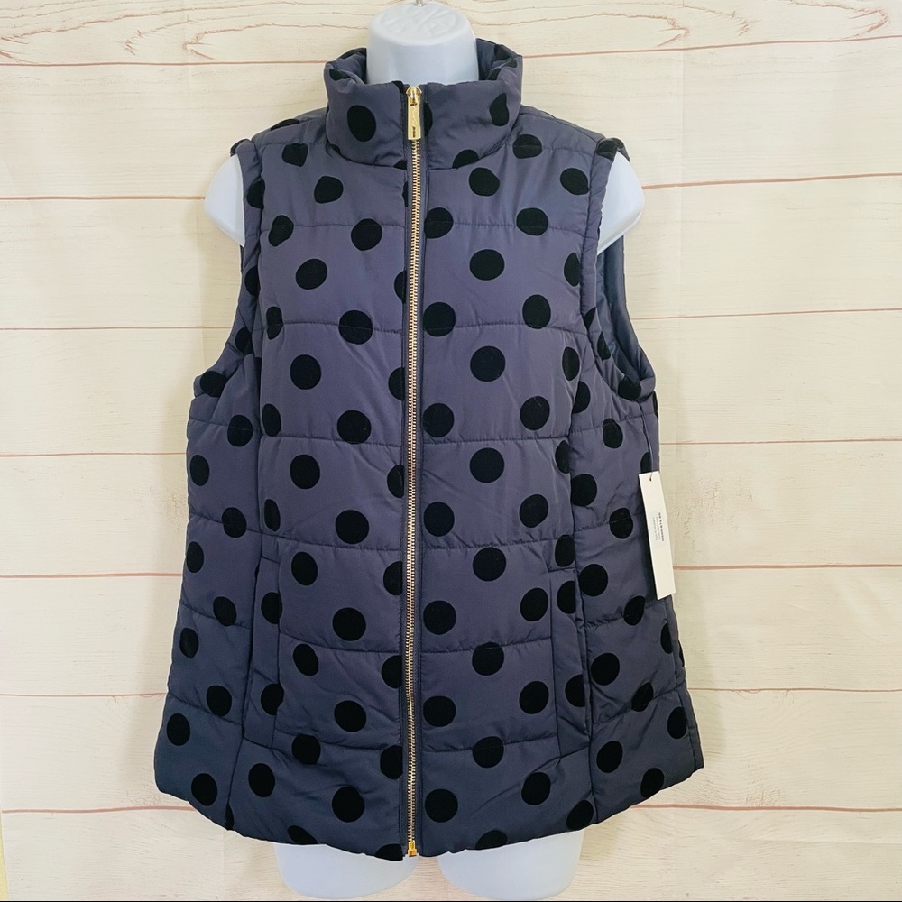 Kenneth Cole New York - Quilted Vest w/velvet dots